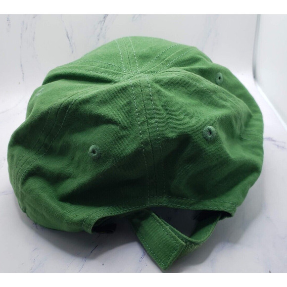 John Deere Green With Black & Gold Logo Canvas Strapback Hat Cap - Picture 4 of 10